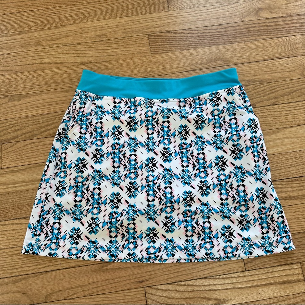 Callaway Blue Teal Patterned Golf Skort